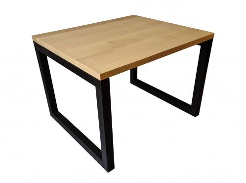 Loft coffee table "Coffee" - Beech top 60x70, steel legs 40x40