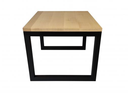 Loft coffee table "Coffee" - Beech top 60x70, steel legs 40x40