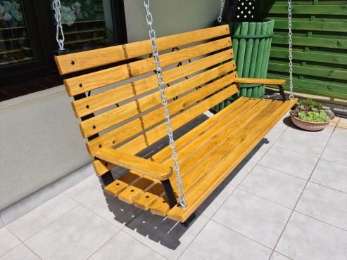Подвесные качели из массива дуба и кованой стали „Rest”