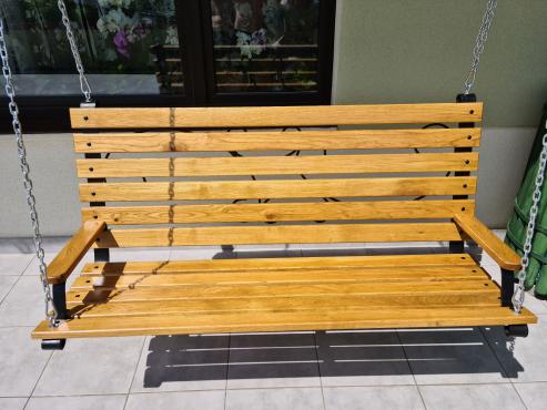 Подвесные качели из массива дуба и кованой стали „Rest”