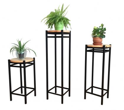 Твердый 27x100 см Клумба Интерьер XL из стали и дерева