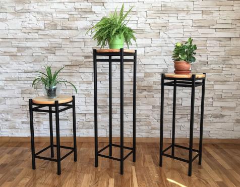 Твердый 27x100 см Клумба Интерьер XL из стали и дерева