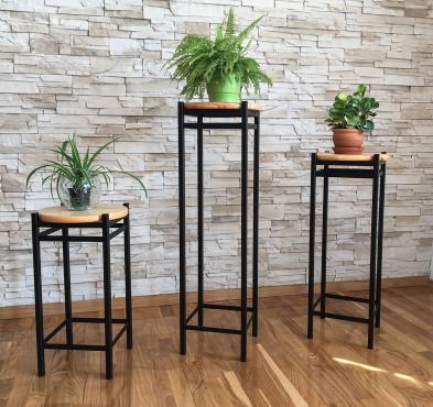 Твердый 27x100 см Клумба Интерьер XL из стали и дерева